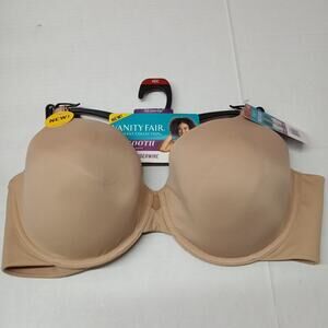 Vanity Fair Radiant Women's Underwire Bra 42C Honey Beige Smooth Full Coverage